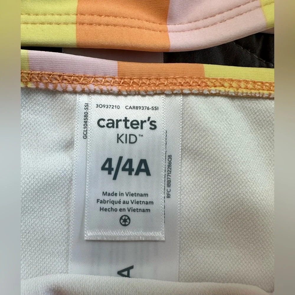Carters Girls Multi Striped Bikini NWT Size 4/4A